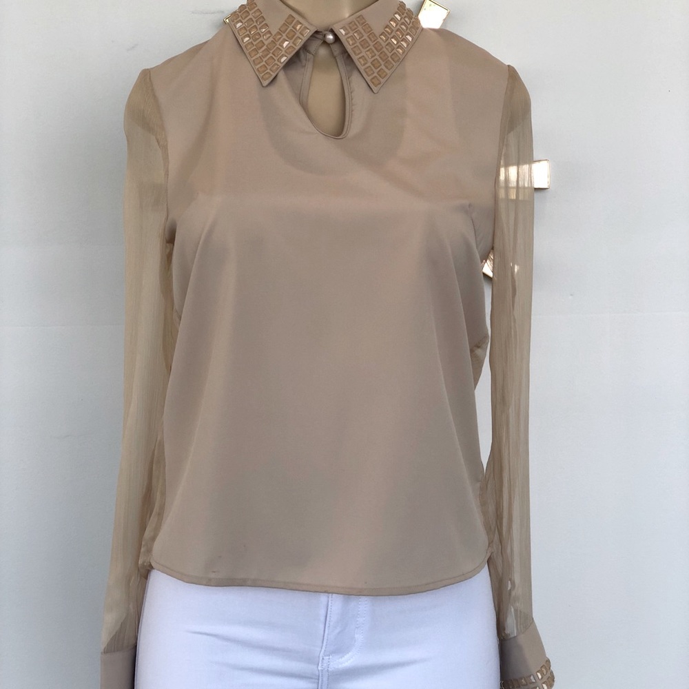 Sheer Button Blouse